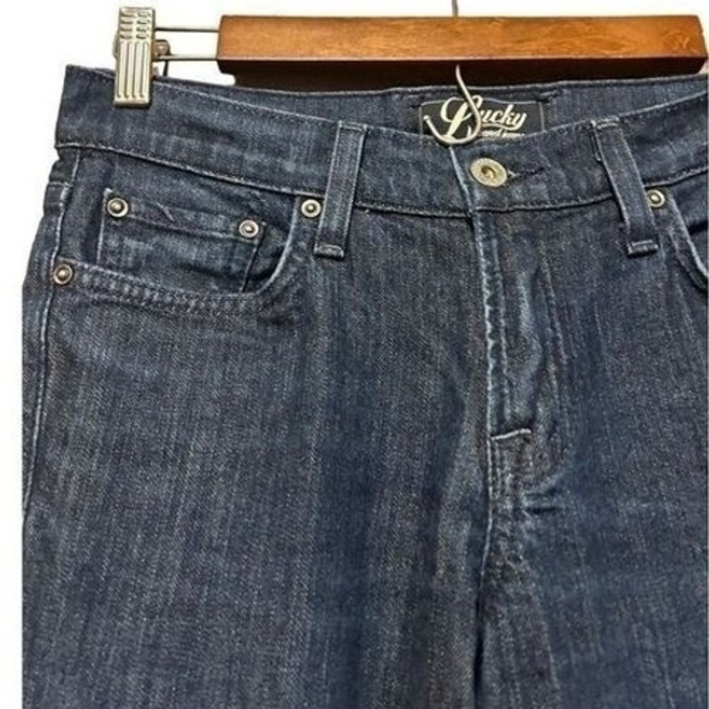 Lucky Brand Jeans Womens Bootcut Dark Wash Denim Size 4 Long Inseam - Picture 3 of 5